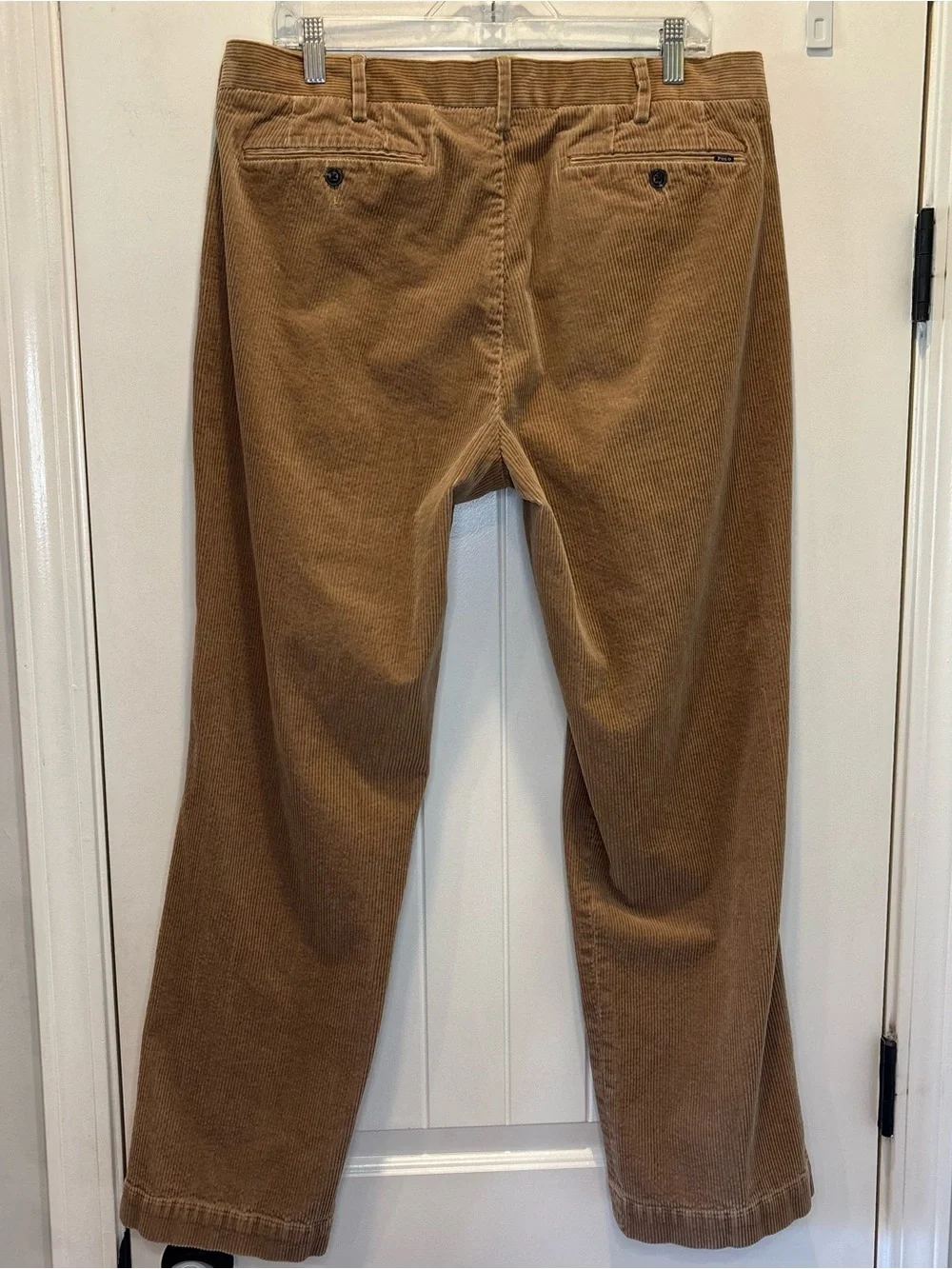 Polo Ralph Lauren Corduroy Pants Mens Size 36x32 Brown Straight Chino Flat Front